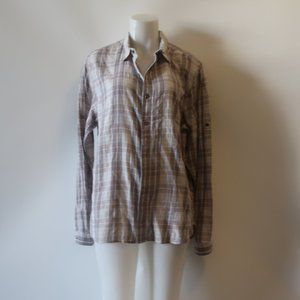 CONVERSE JOHN VARVATOS PLAID TAB SLEEVE SHIRT L *